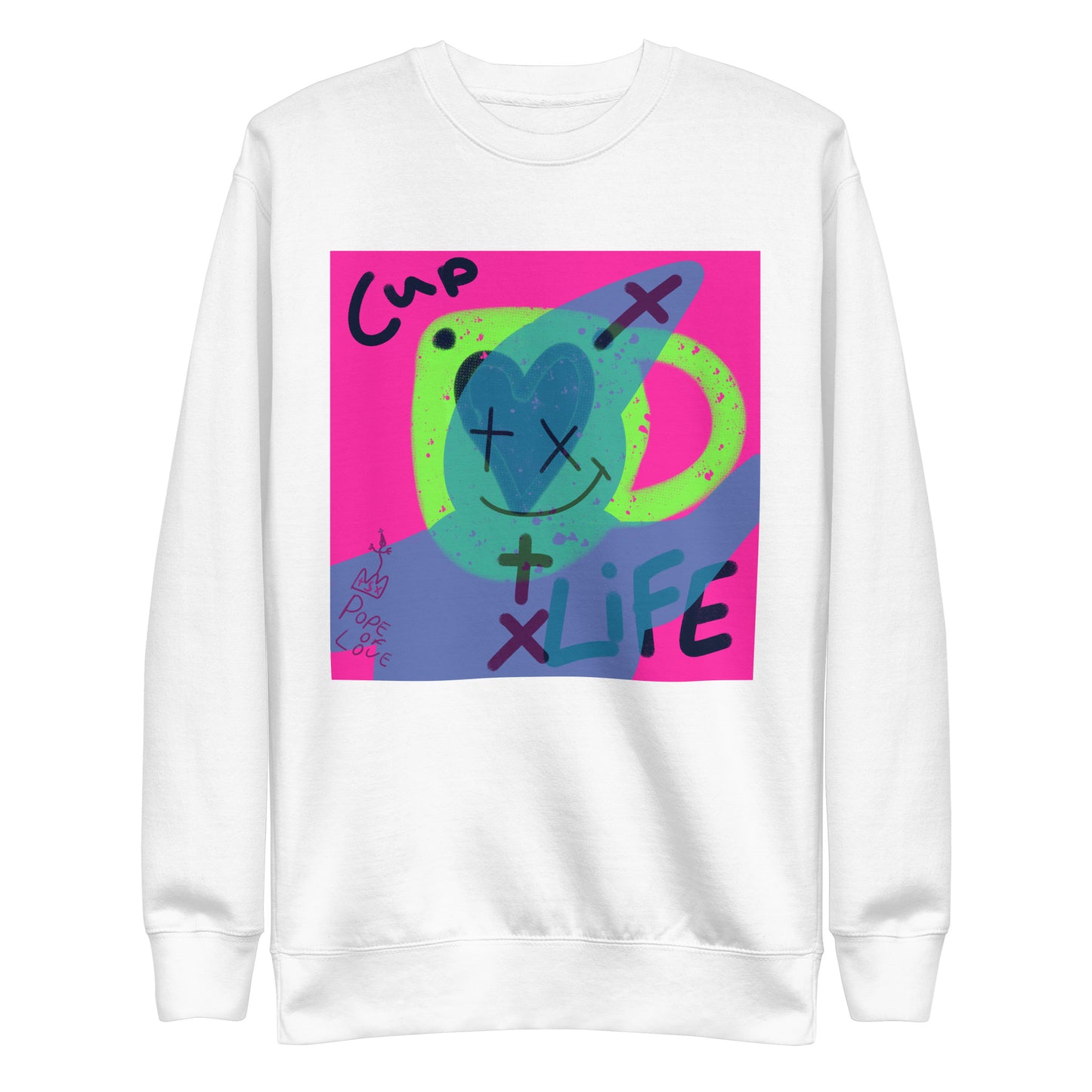 Pope Of Love Unisex Premium Sweatshirt - Heavyweight Crewneck