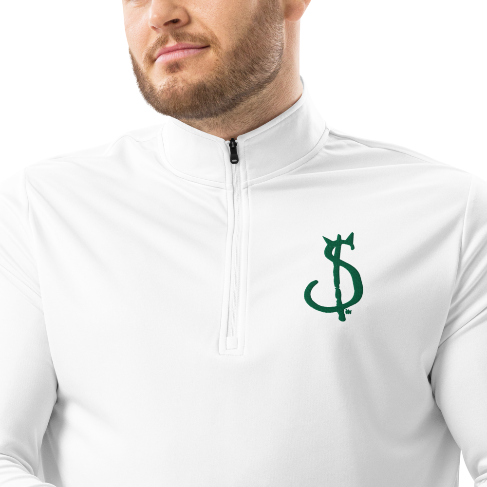 $in Embroidered Quarter Zip Pullover - Pope Of Love Money Commentary