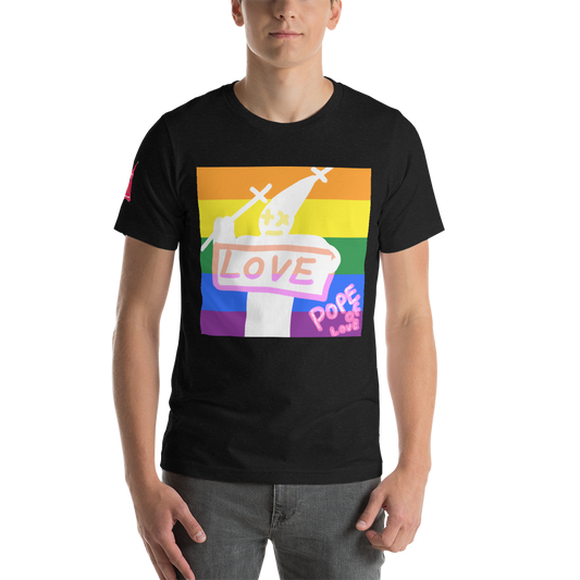 Pride Unisex T-Shirt - Pope Of Love LGBTQ+ Support Tee