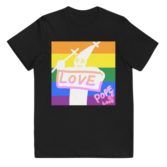 Love Youth Jersey T-Shirt - Pope Of Love Kids Athletic Shirt