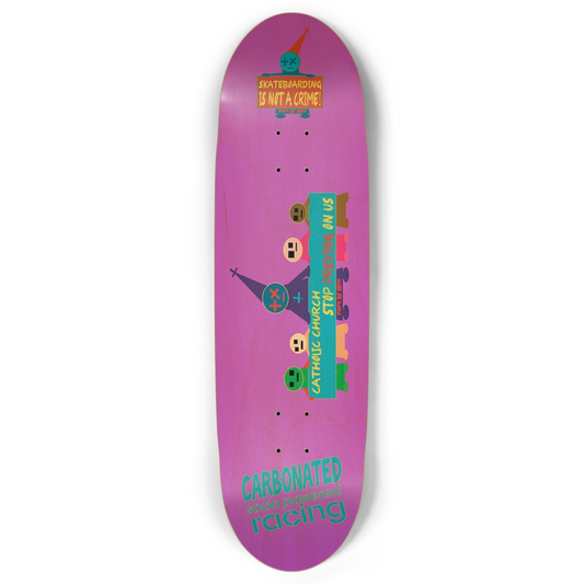Stop Preying Football Shape Skateboard - Pope Of Love 8.87" Deck