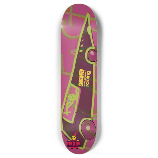 Go Fast Car Skateboard - Pope Of Love 7.87" Racing Deck Complete