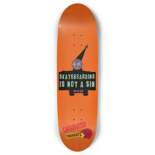 Skateboarding is Not A Sin Football Skateboard - Pope Of Love 8.87" Deck