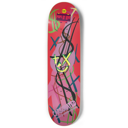 Pope Of Love Abstract 9" Skateboard - Wide Deck Complete