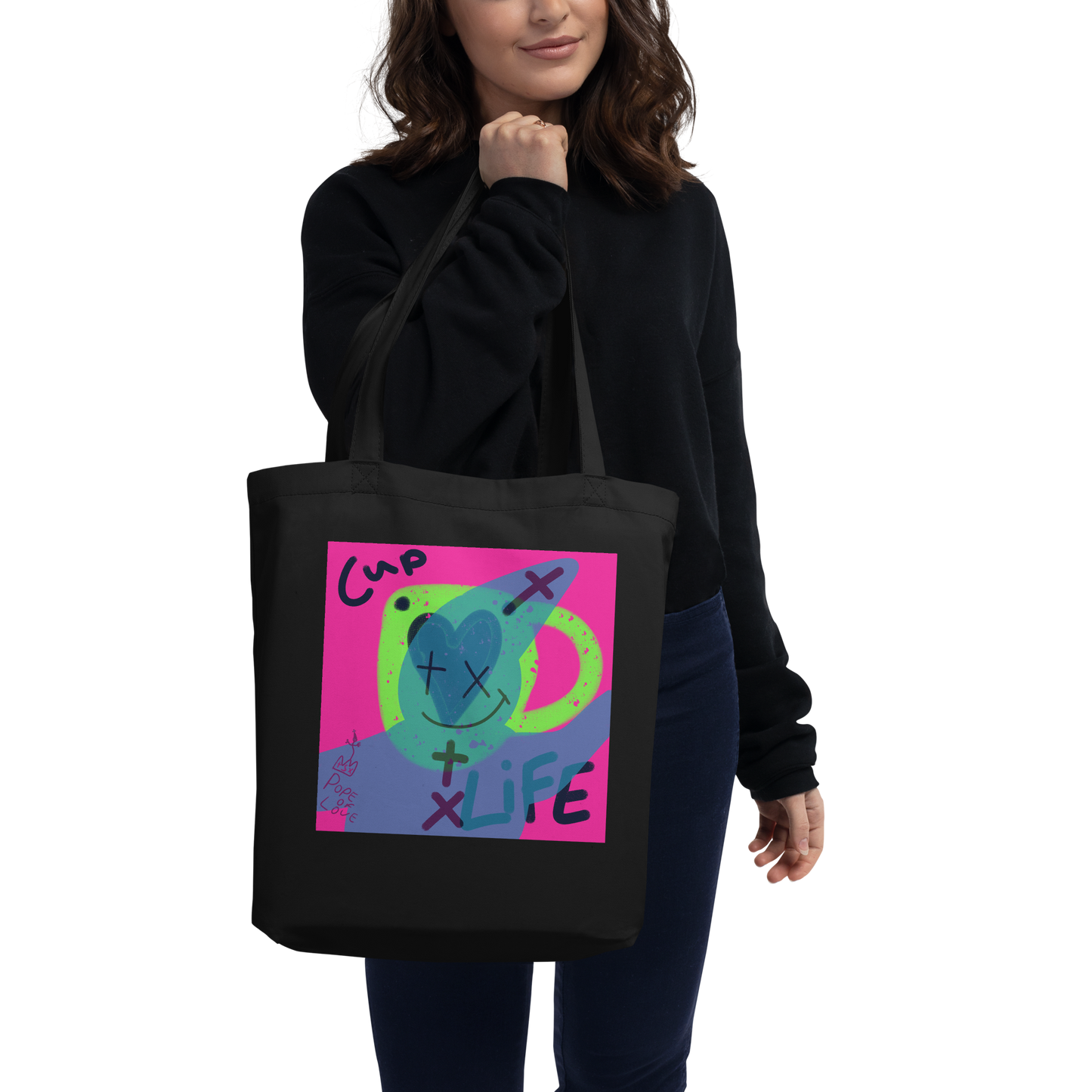 Cup Of Life Organic Tote Bag - Pope Of Love Eco Cotton Bag