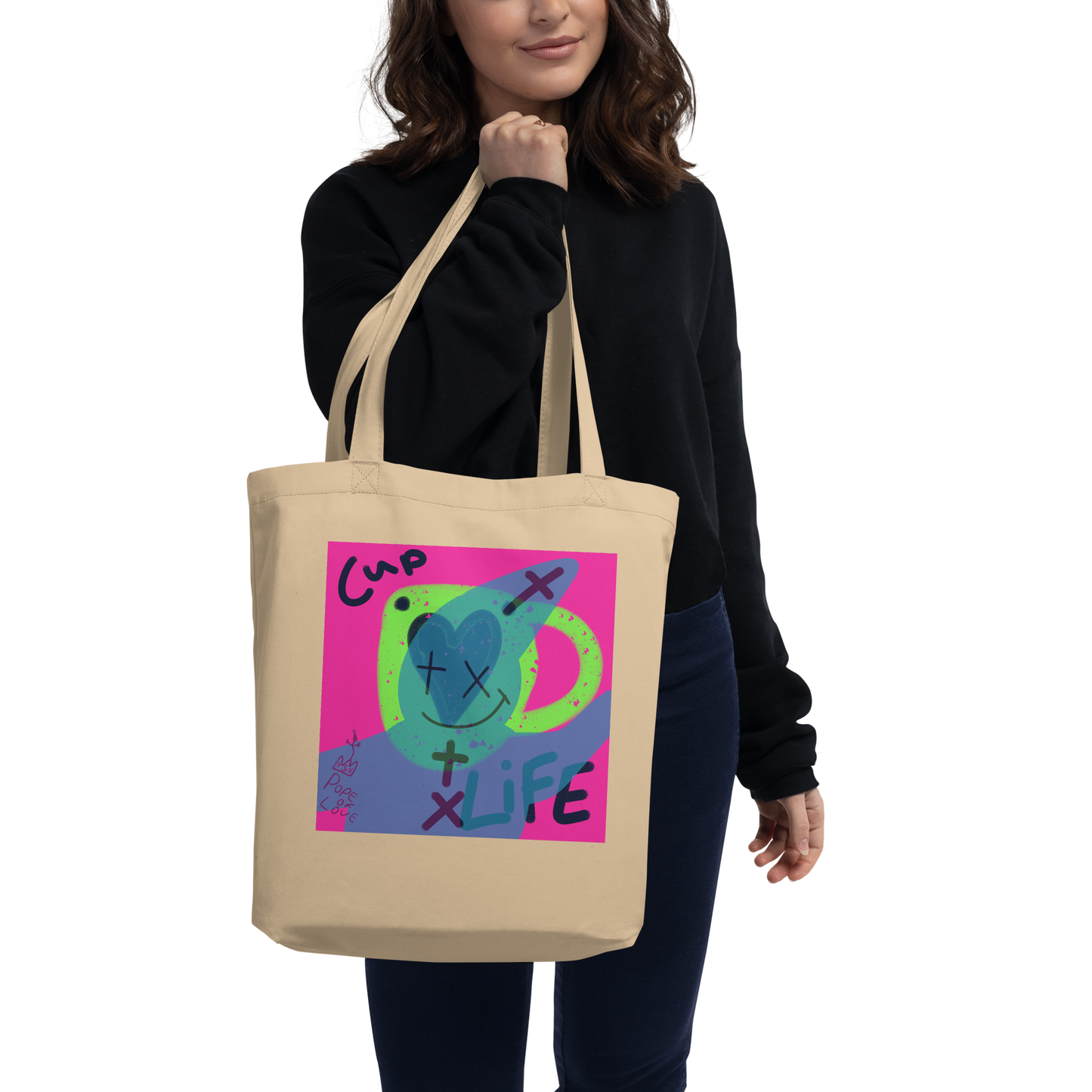 Cup Of Life Organic Tote Bag - Pope Of Love Eco Cotton Bag
