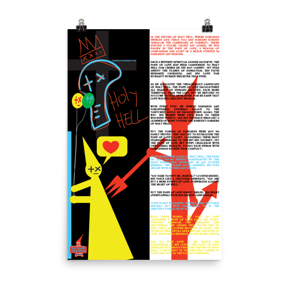 Holy Hell Pope Of Love Poster - Museum-Quality Wall Art Print