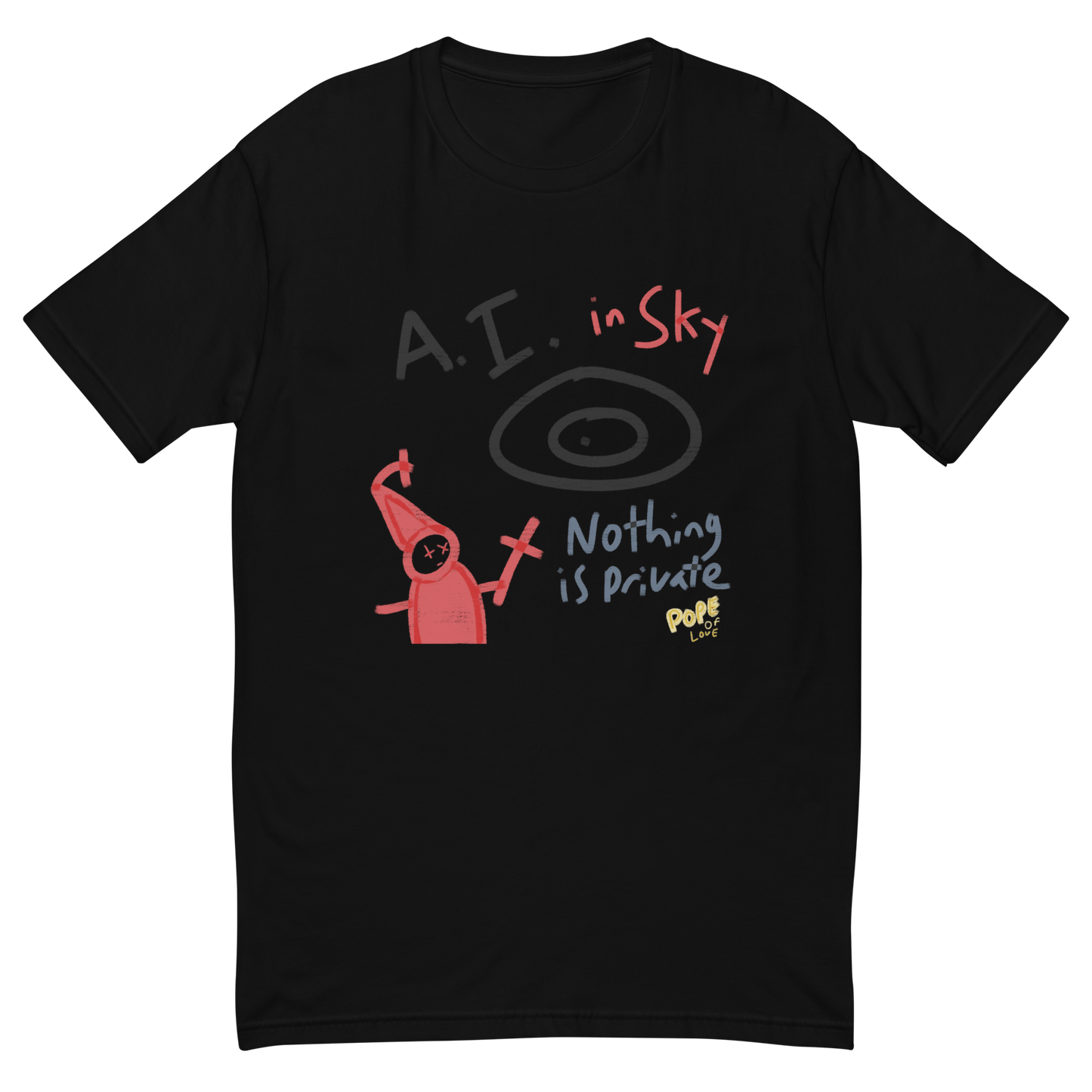 A.I. In The Sky Short Sleeve T-Shirt - Pope Of Love Tech Commentary Tee