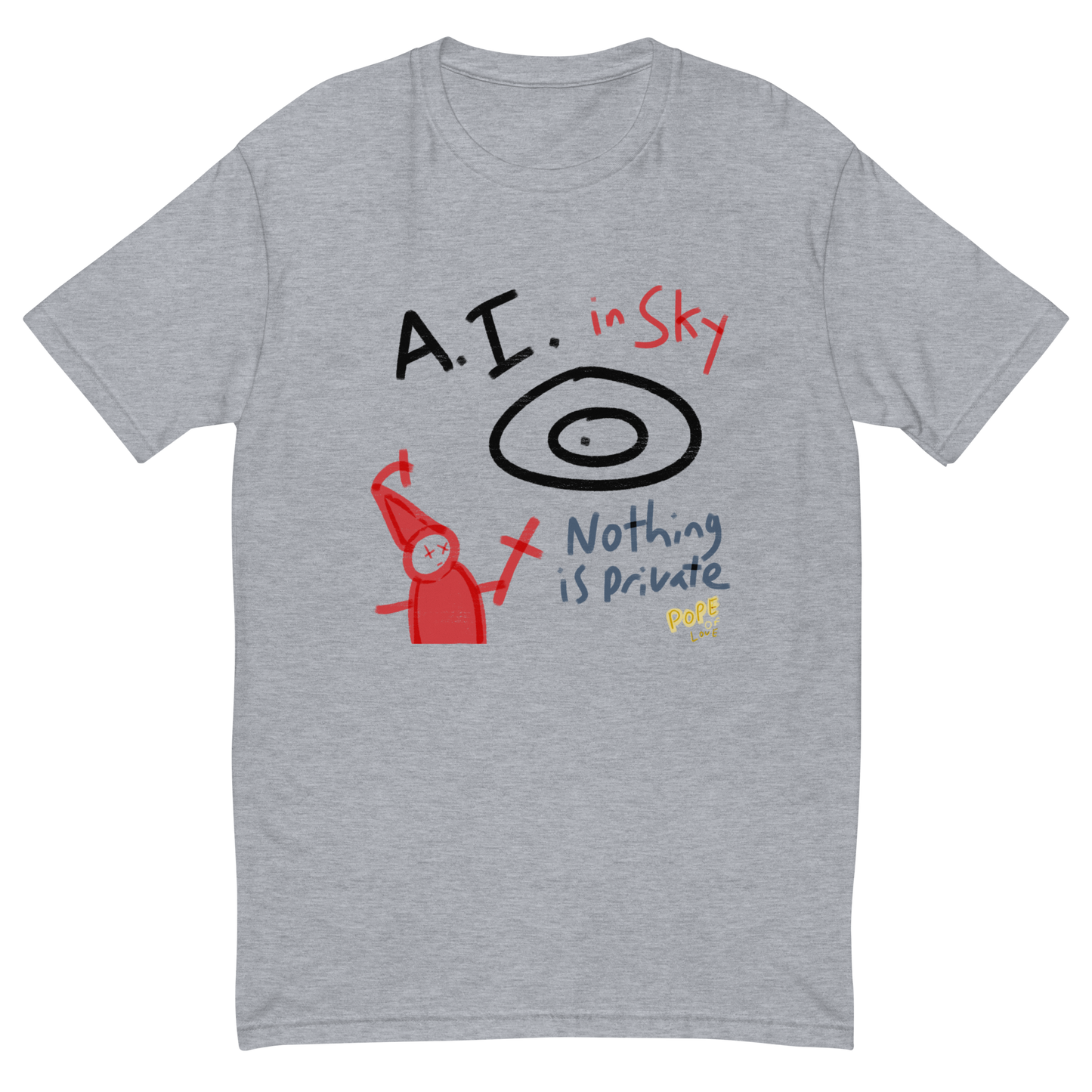 A.I. In The Sky Short Sleeve T-Shirt - Pope Of Love Tech Commentary Tee