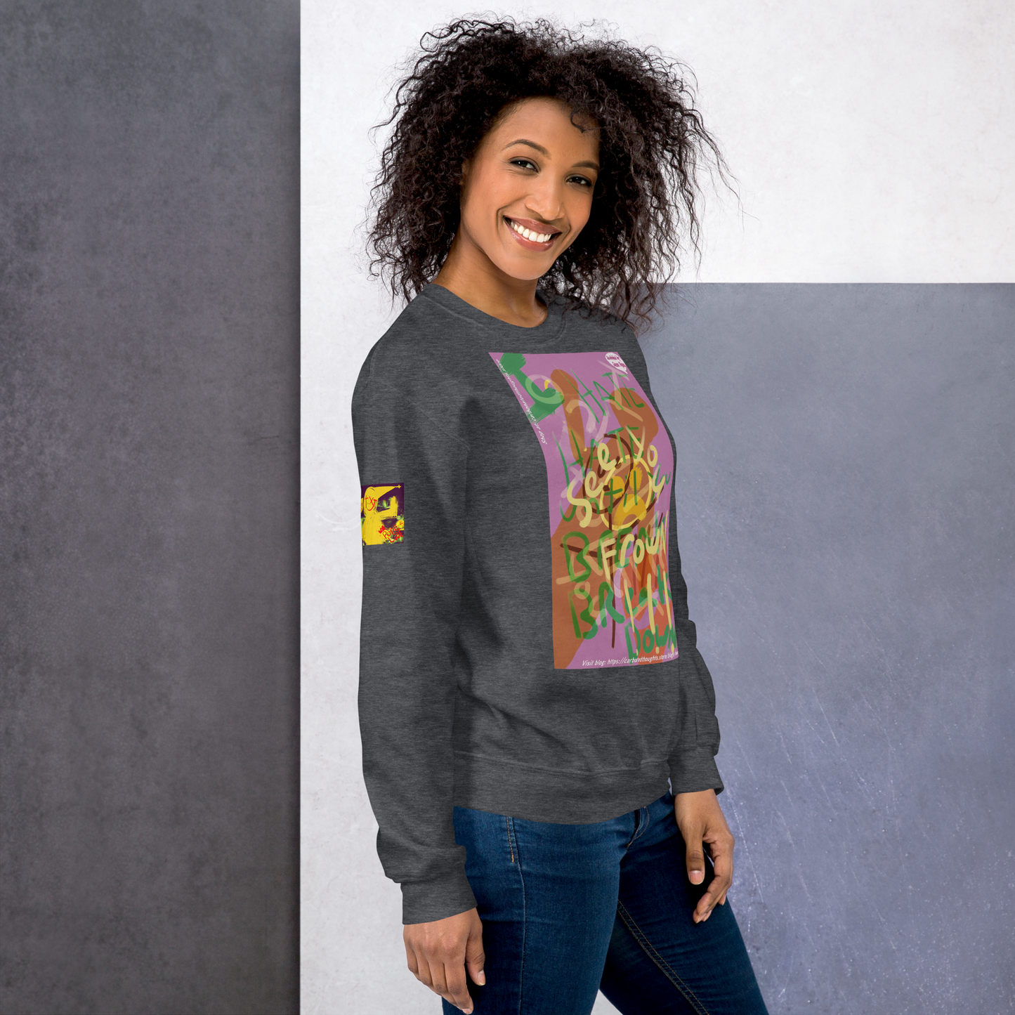 Hate Hate Crew Sweatshirt - Pope Of Love Statement Crewneck