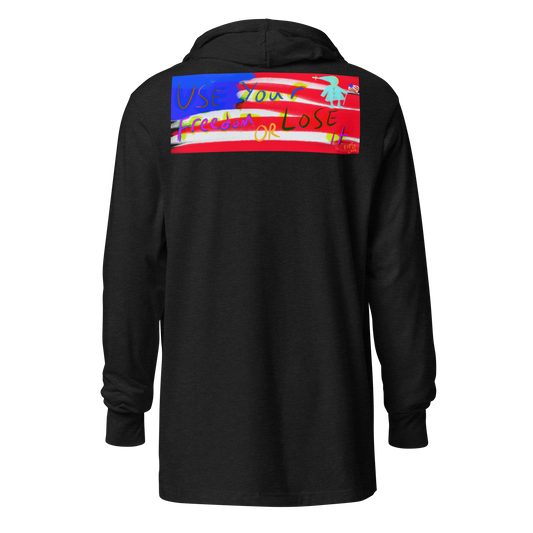 Your Freedom Hooded Long-Sleeve Tee - Pope Of Love Lightweight Hoodie
