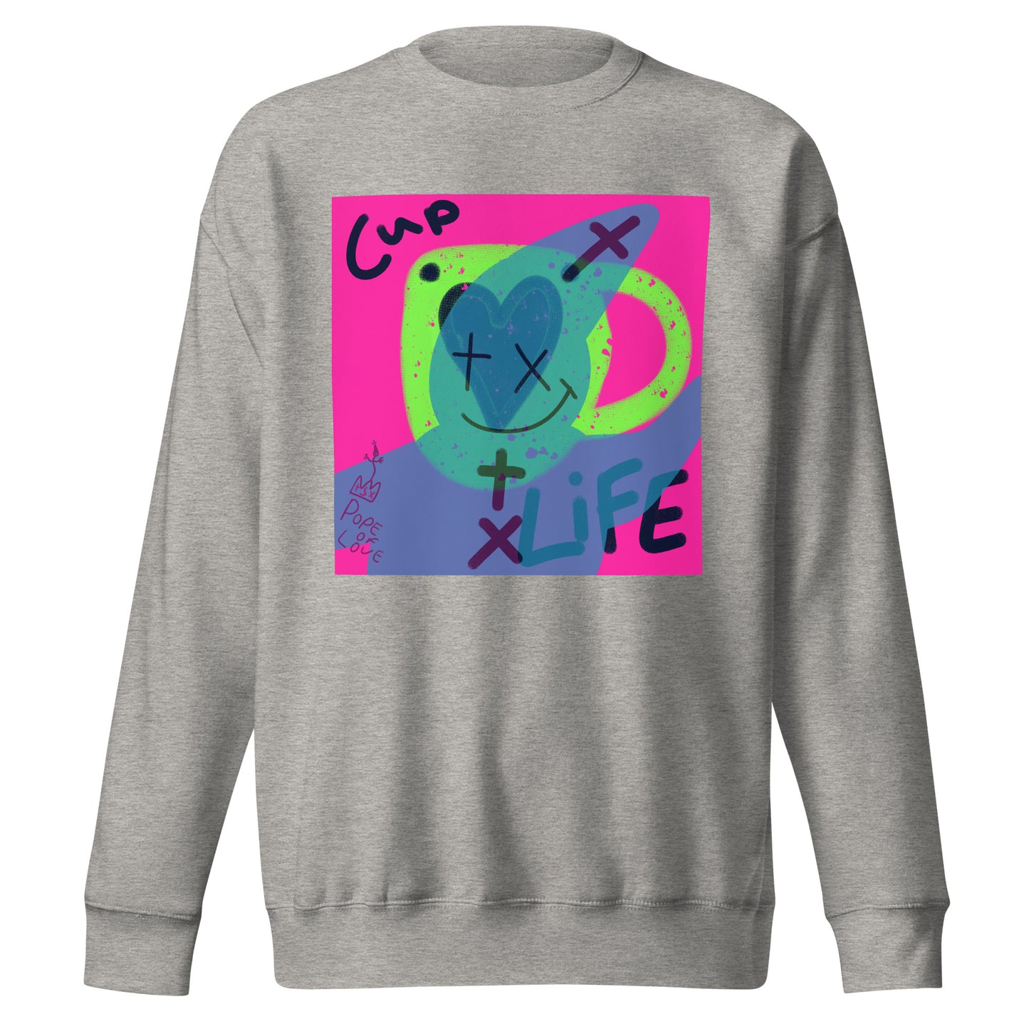 Pope Of Love Unisex Premium Sweatshirt - Heavyweight Crewneck