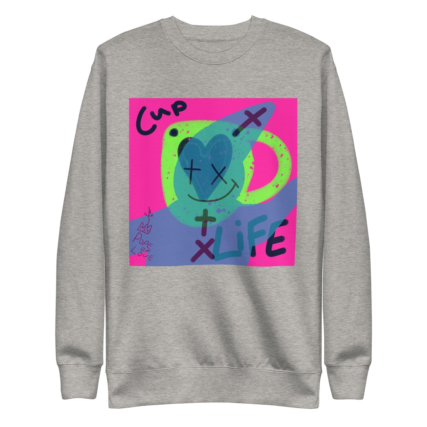 Pope Of Love Unisex Premium Sweatshirt - Heavyweight Crewneck