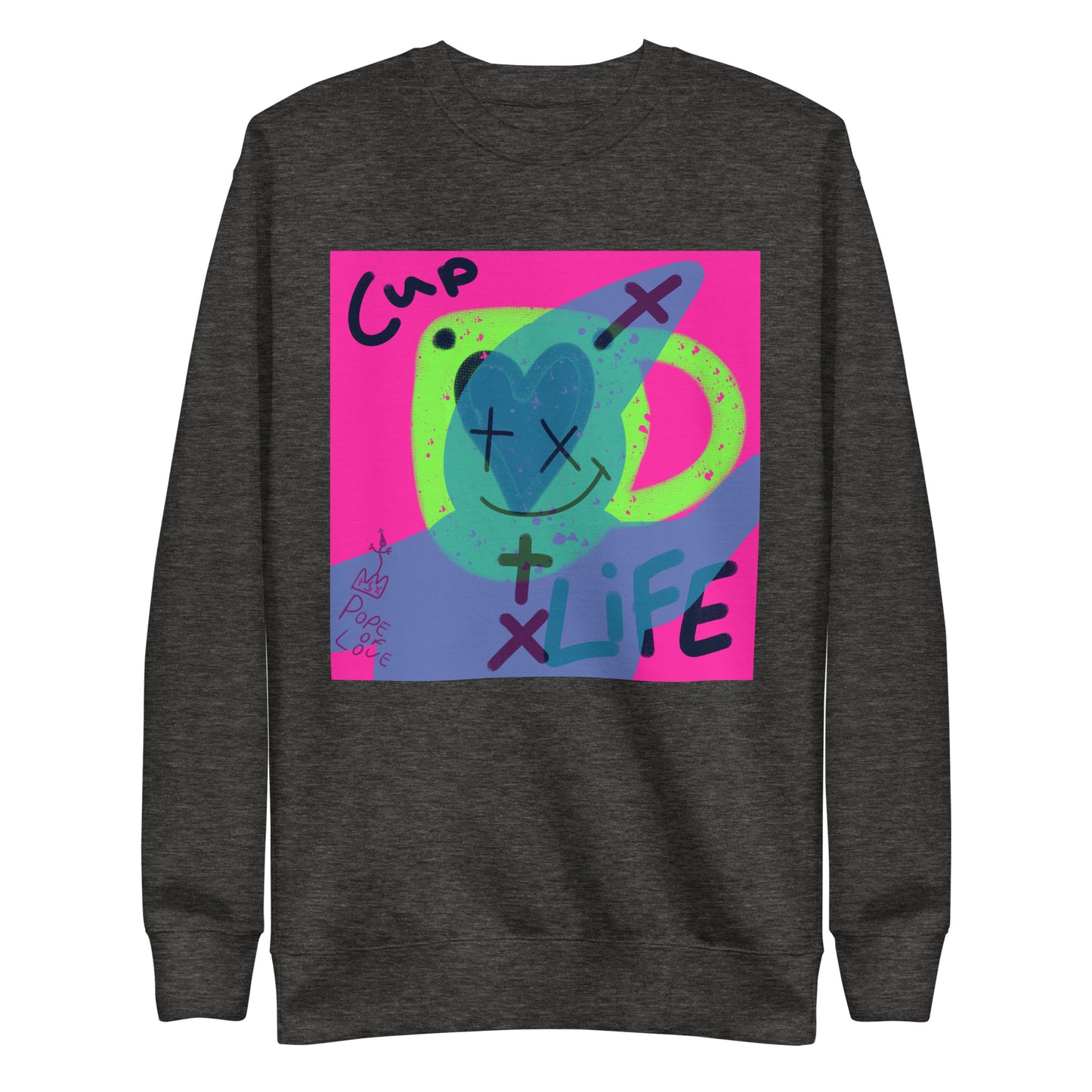 Pope Of Love Unisex Premium Sweatshirt - Heavyweight Crewneck