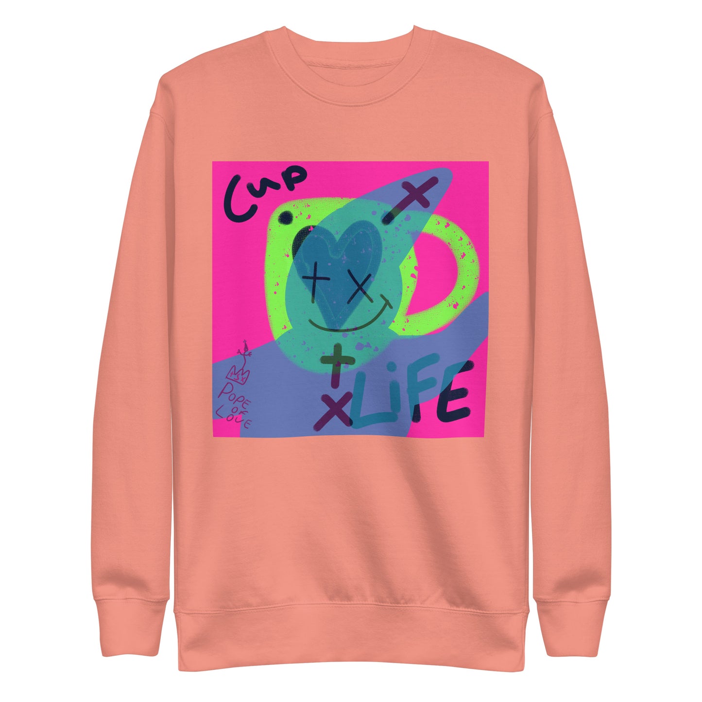 Pope Of Love Unisex Premium Sweatshirt - Heavyweight Crewneck