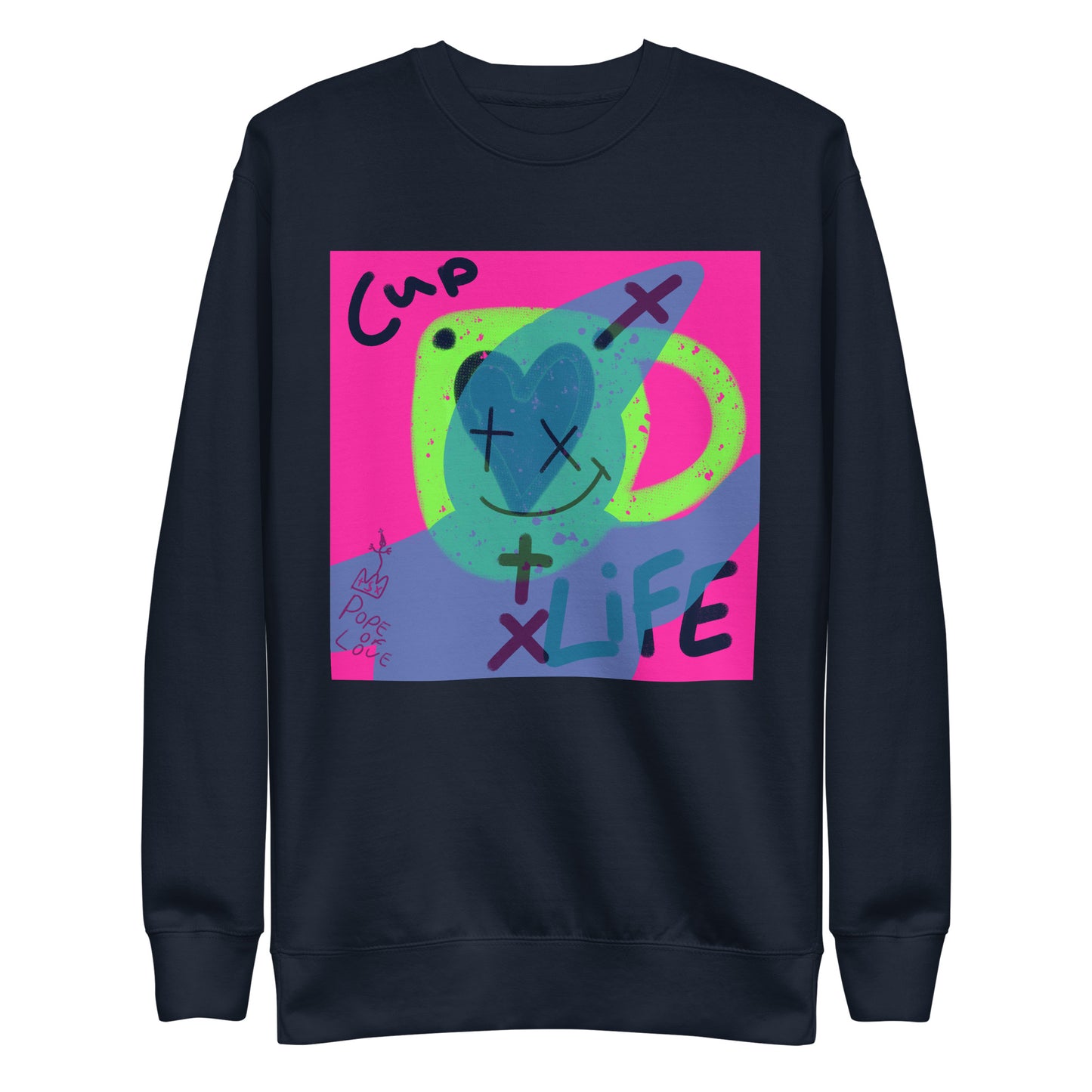 Pope Of Love Unisex Premium Sweatshirt - Heavyweight Crewneck