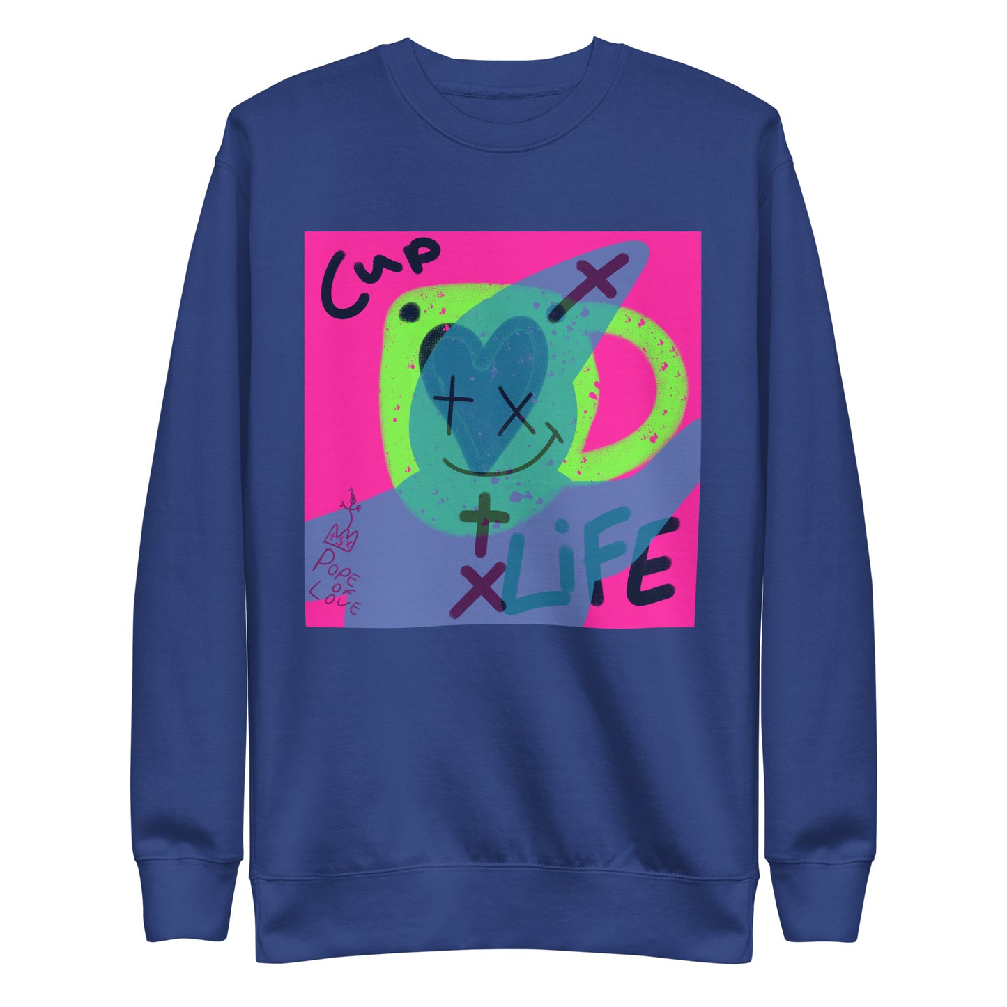 Pope Of Love Unisex Premium Sweatshirt - Heavyweight Crewneck