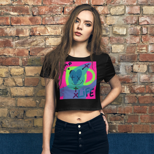 Cup Of Life Women's Crop Tee - Pope Of Love Cropped T-Shirt