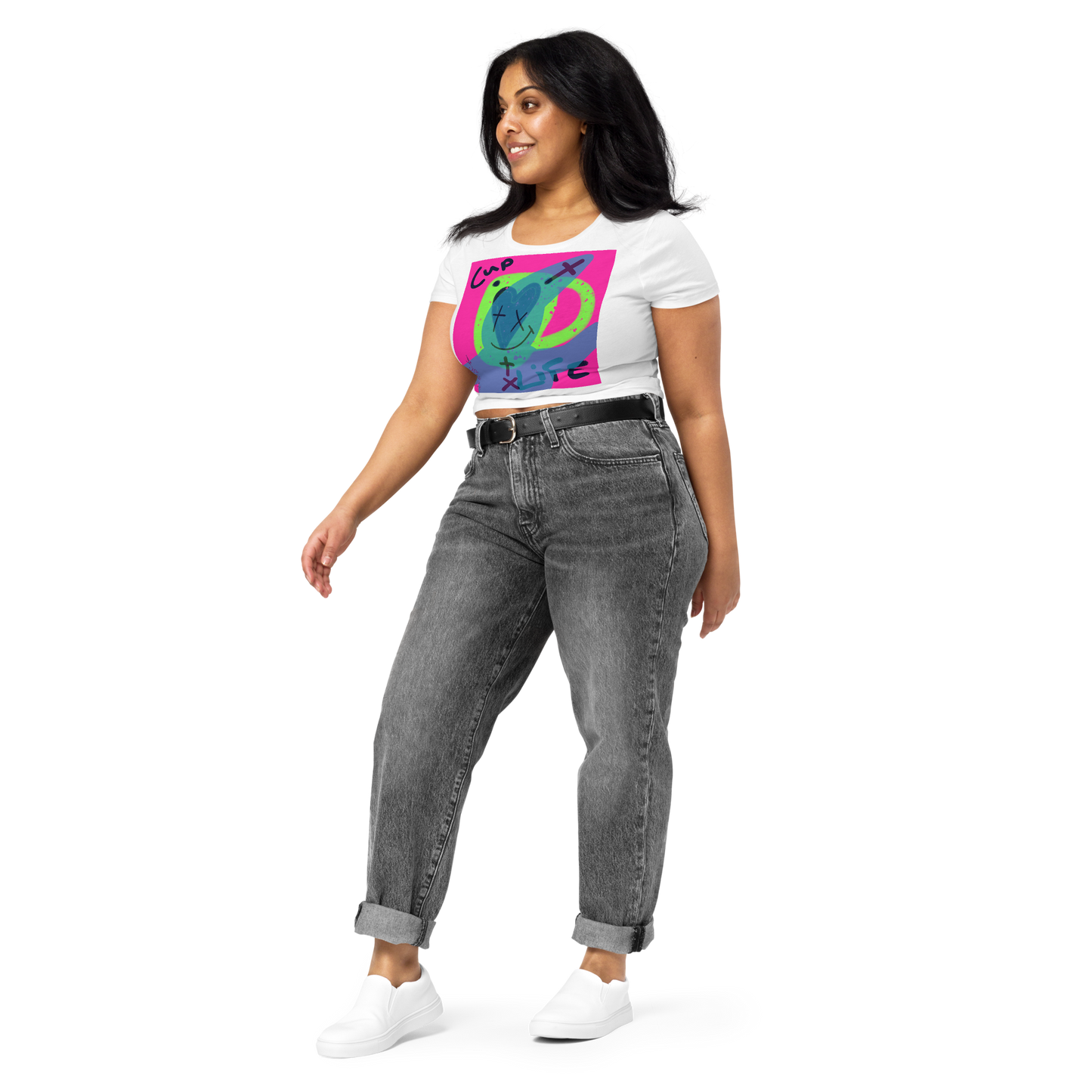 Cup Of Life Women's Crop Tee - Pope Of Love Cropped T-Shirt