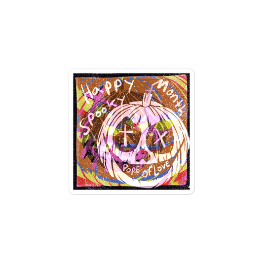 Spooky Month Bubble-Free Stickers - Pope Of Love Halloween Vinyl Decals