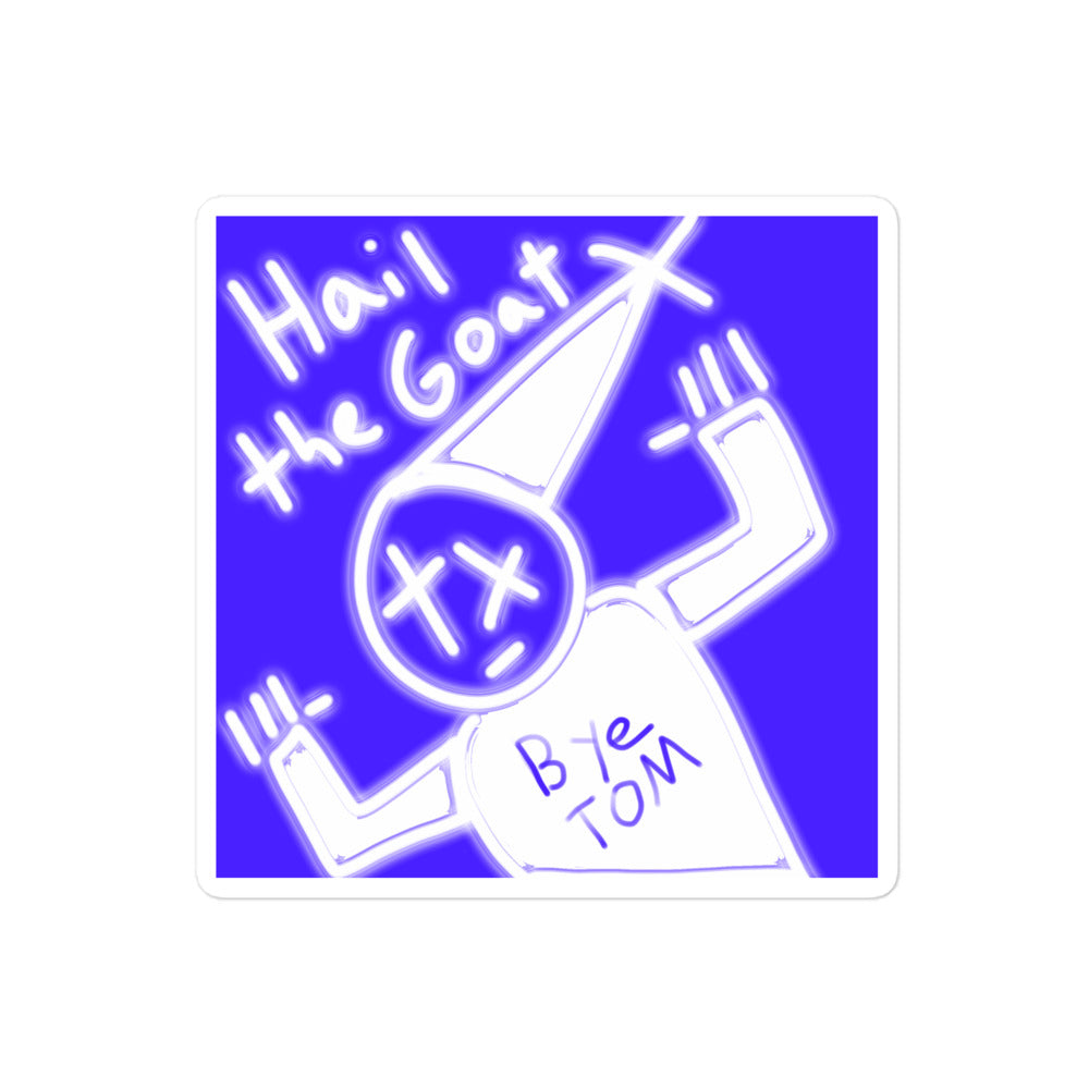 Hail To the Goat Bubble-Free Stickers - Pope Of Love Vinyl Decals