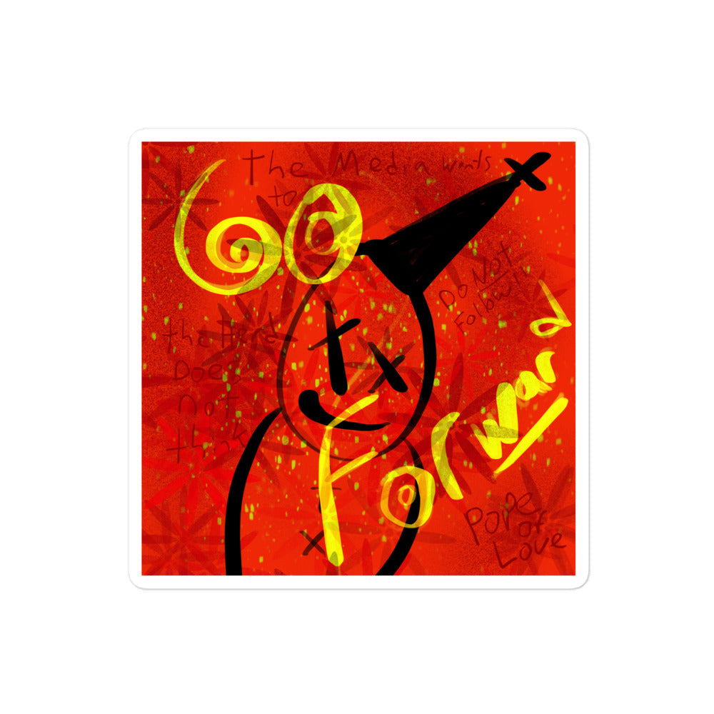 Go ForWARd Bubble-Free Stickers - Pope Of Love Anti-War Vinyl Decals
