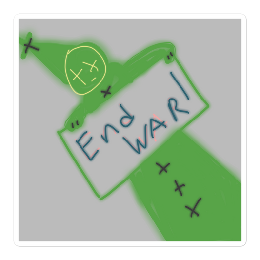 End War Bubble-Free Stickers - Pope Of Love Anti-War Vinyl Decals