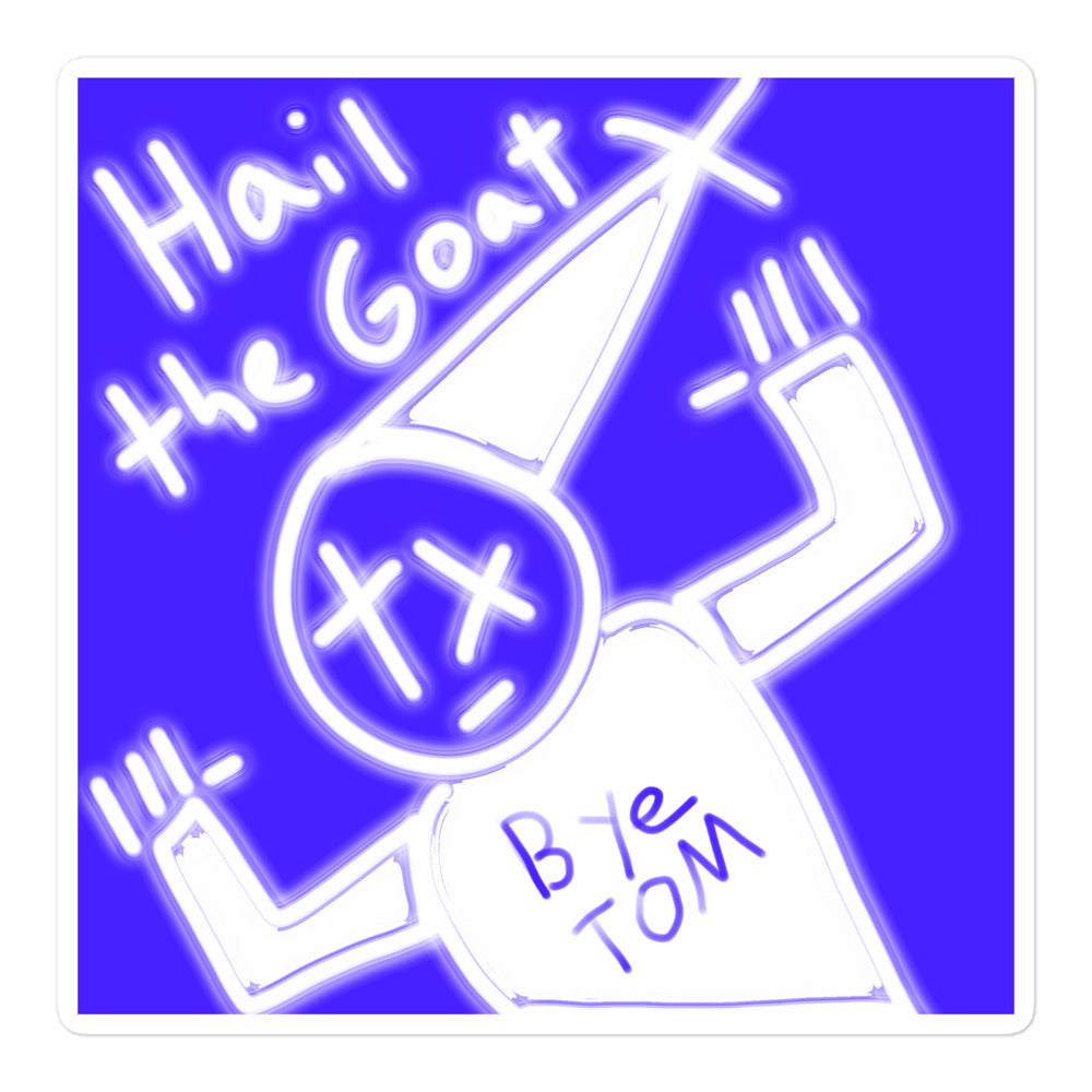 Hail To the Goat Bubble-Free Stickers - Pope Of Love Vinyl Decals