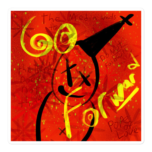 Go ForWARd Bubble-Free Stickers - Pope Of Love Anti-War Vinyl Decals