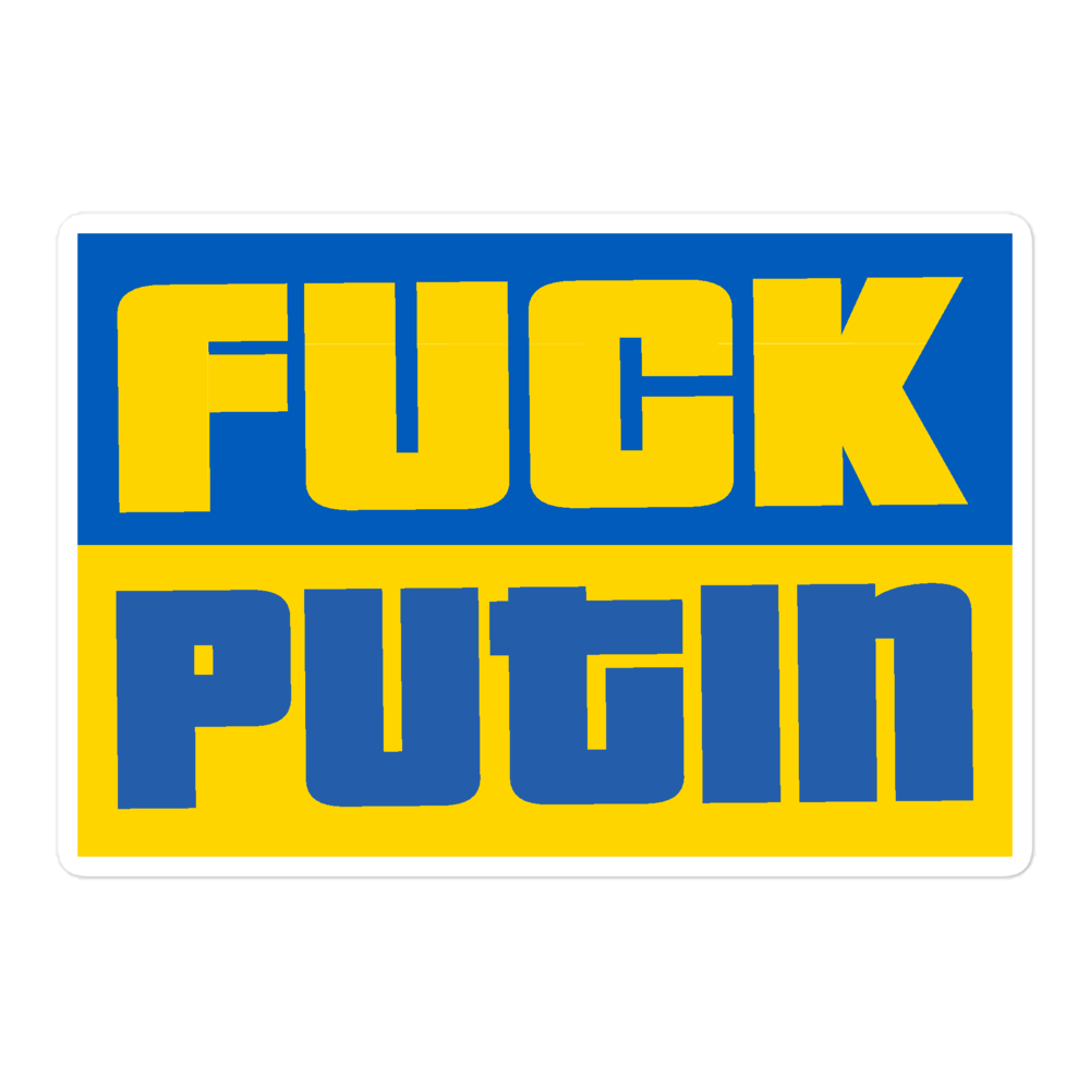 Fuck Putin Bubble-Free Stickers - Pope Of Love Resistance Vinyl Decals