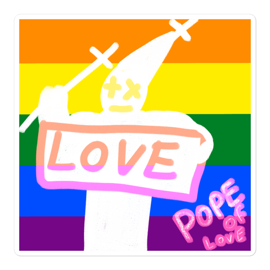 Pride Bubble-Free Stickers - Pope Of Love LGBTQ+ Vinyl Decals