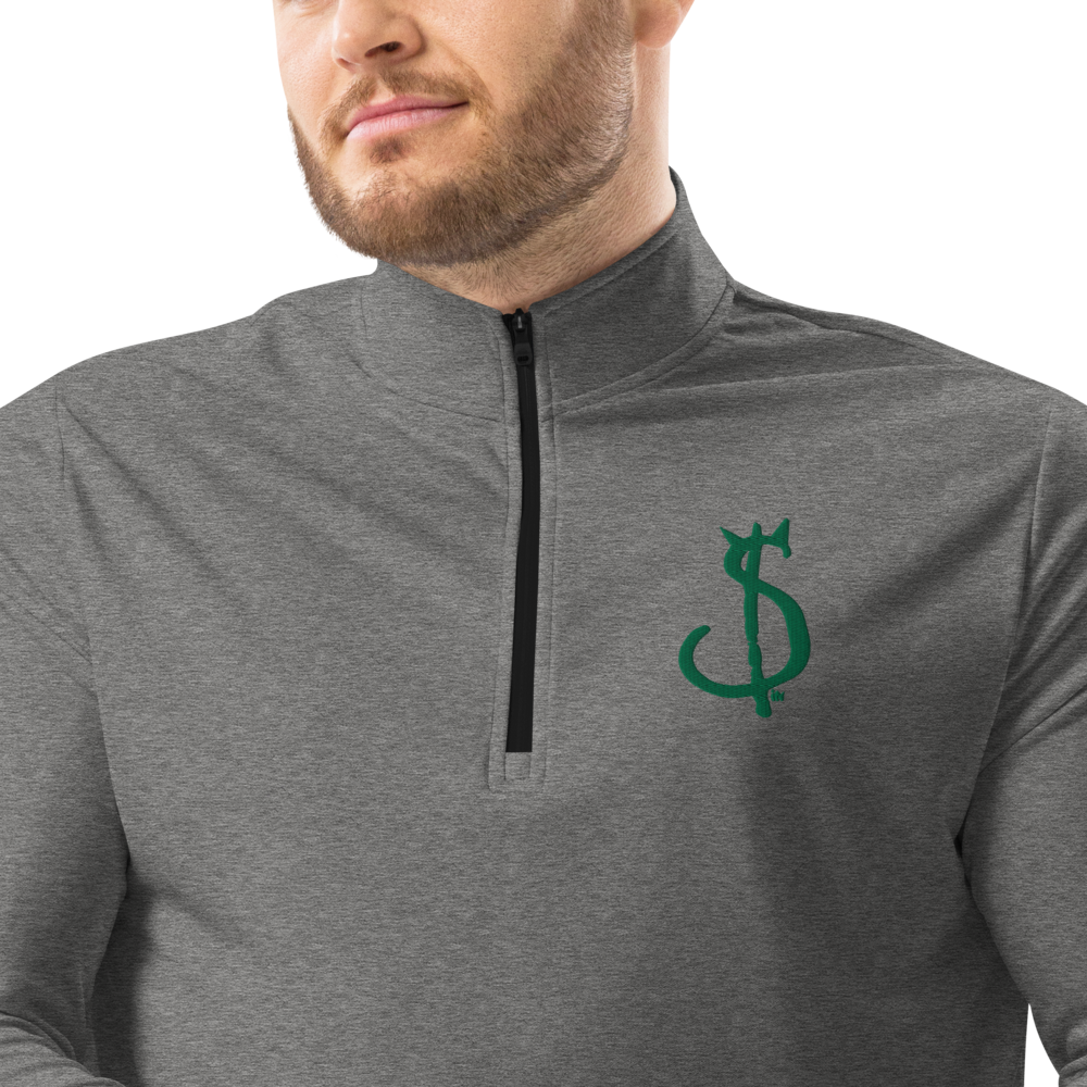 $in Embroidered Quarter Zip Pullover - Pope Of Love Money Commentary
