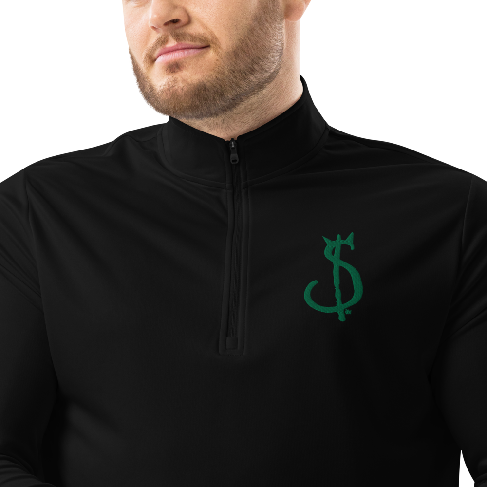 $in Embroidered Quarter Zip Pullover - Pope Of Love Money Commentary