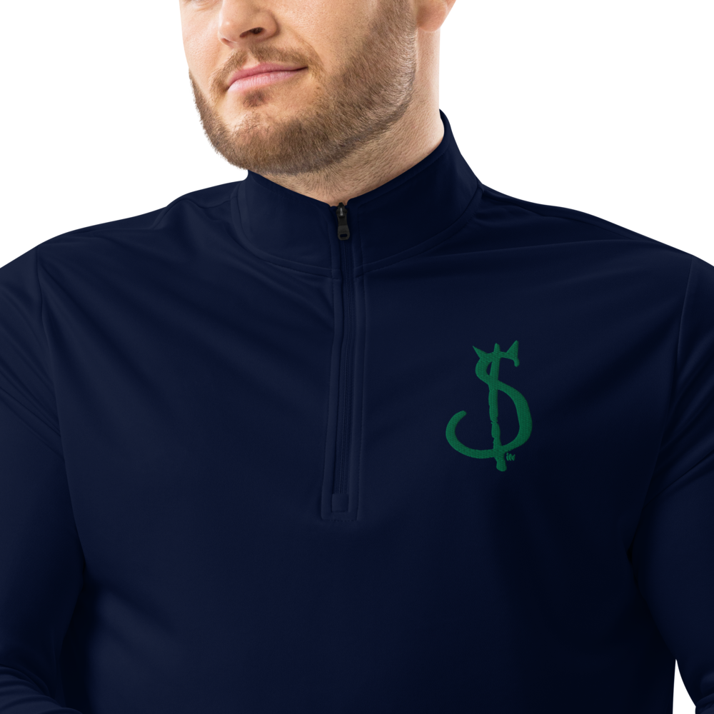 $in Embroidered Quarter Zip Pullover - Pope Of Love Money Commentary