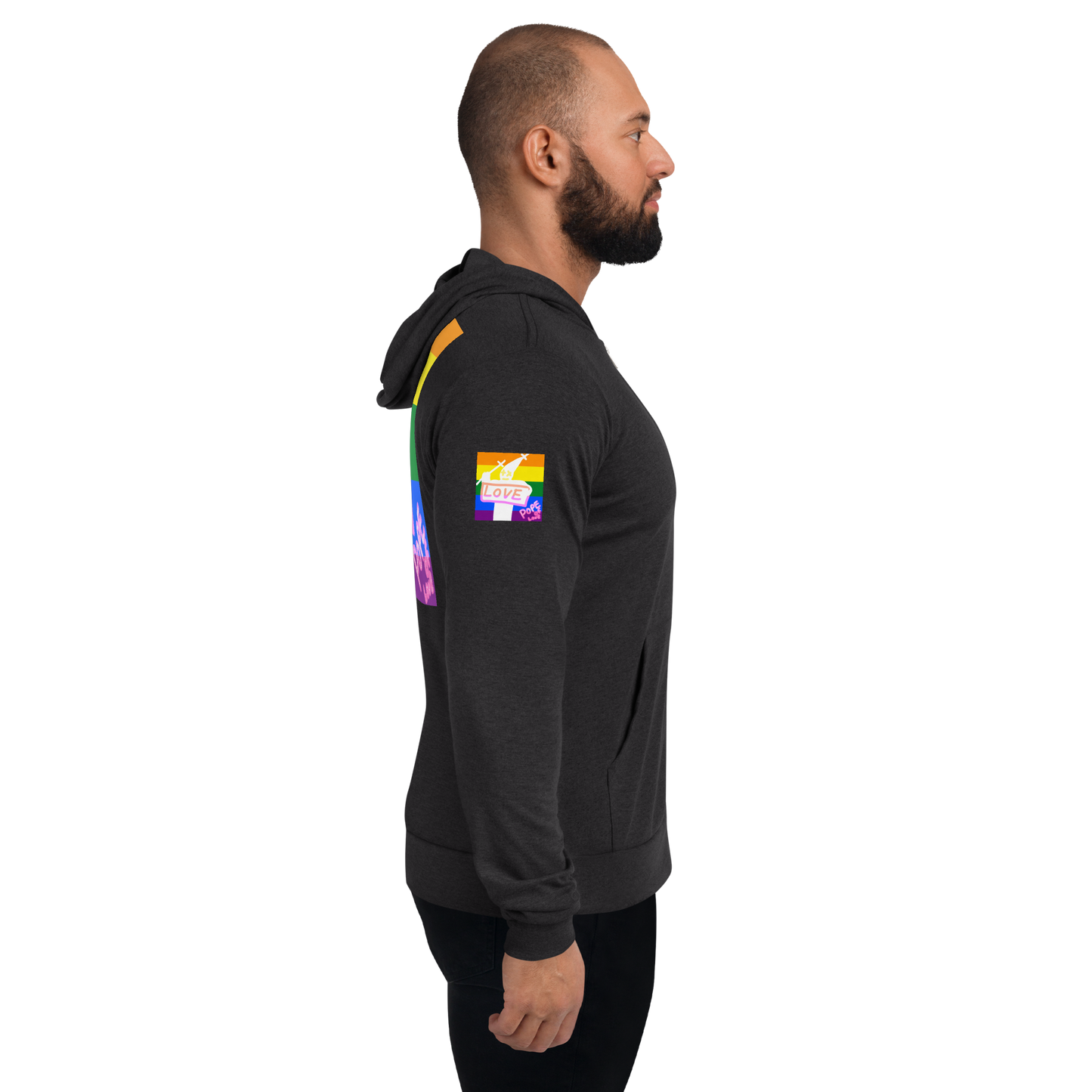 Pride Pope Of Love Unisex Zip Hoodie - LGBTQ+ Support Jacket