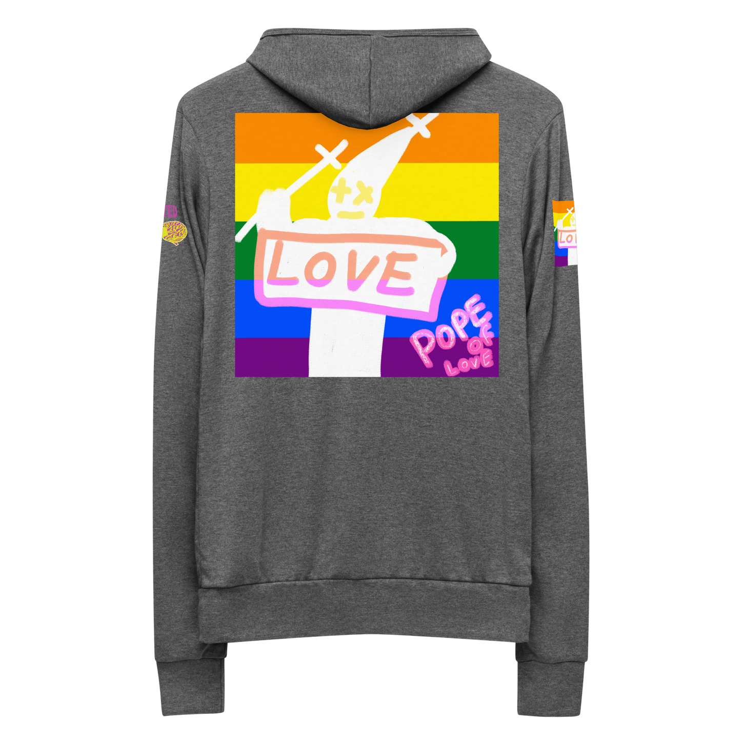 Pride Pope Of Love Unisex Zip Hoodie - LGBTQ+ Support Jacket