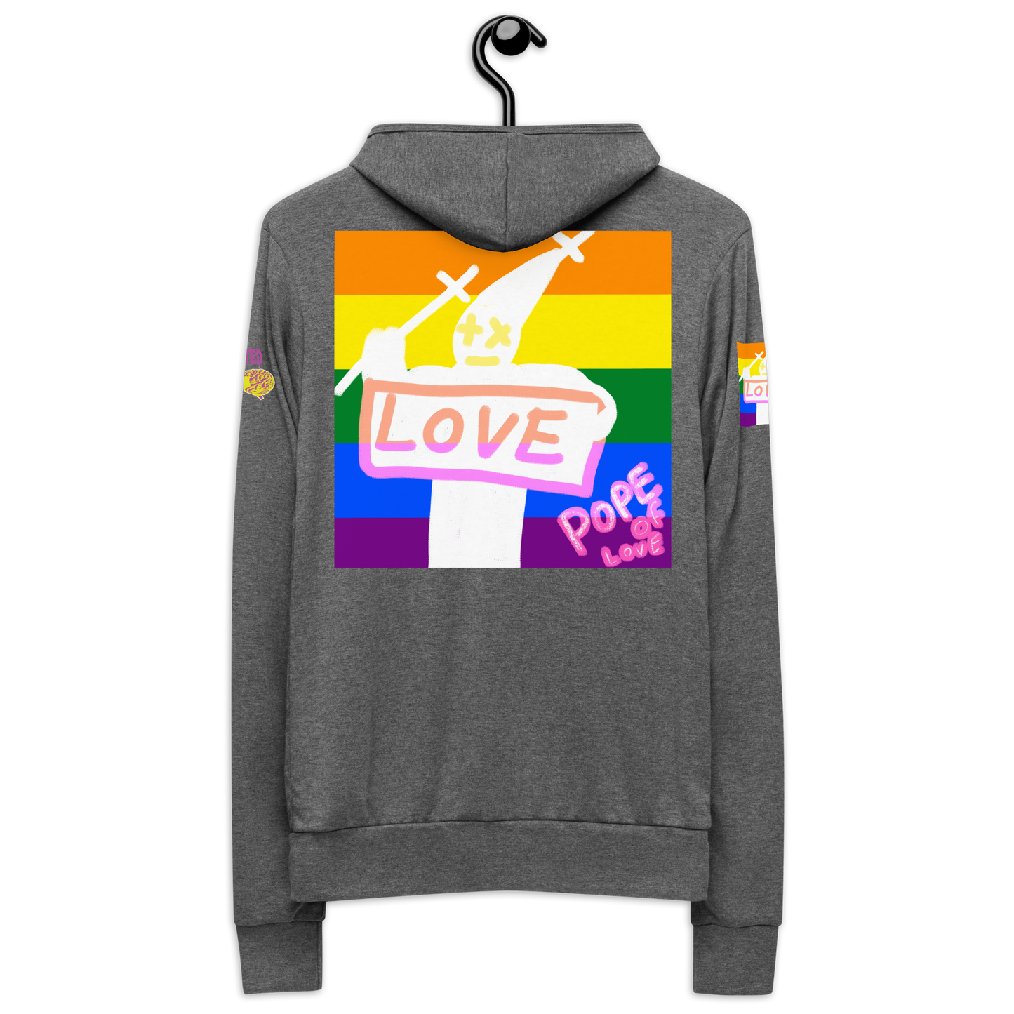 Pride Pope Of Love Unisex Zip Hoodie - LGBTQ+ Support Jacket