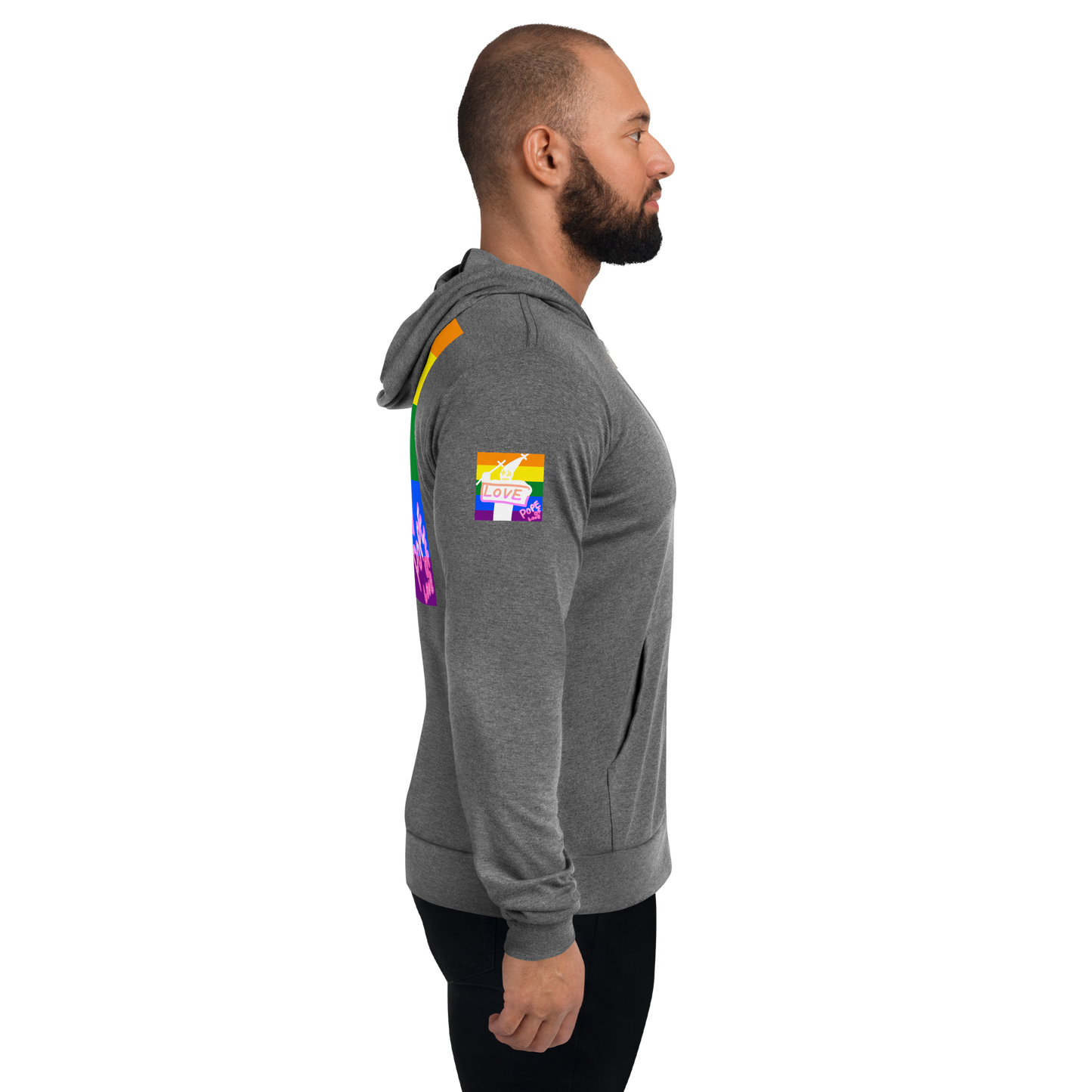 Pride Pope Of Love Unisex Zip Hoodie - LGBTQ+ Support Jacket