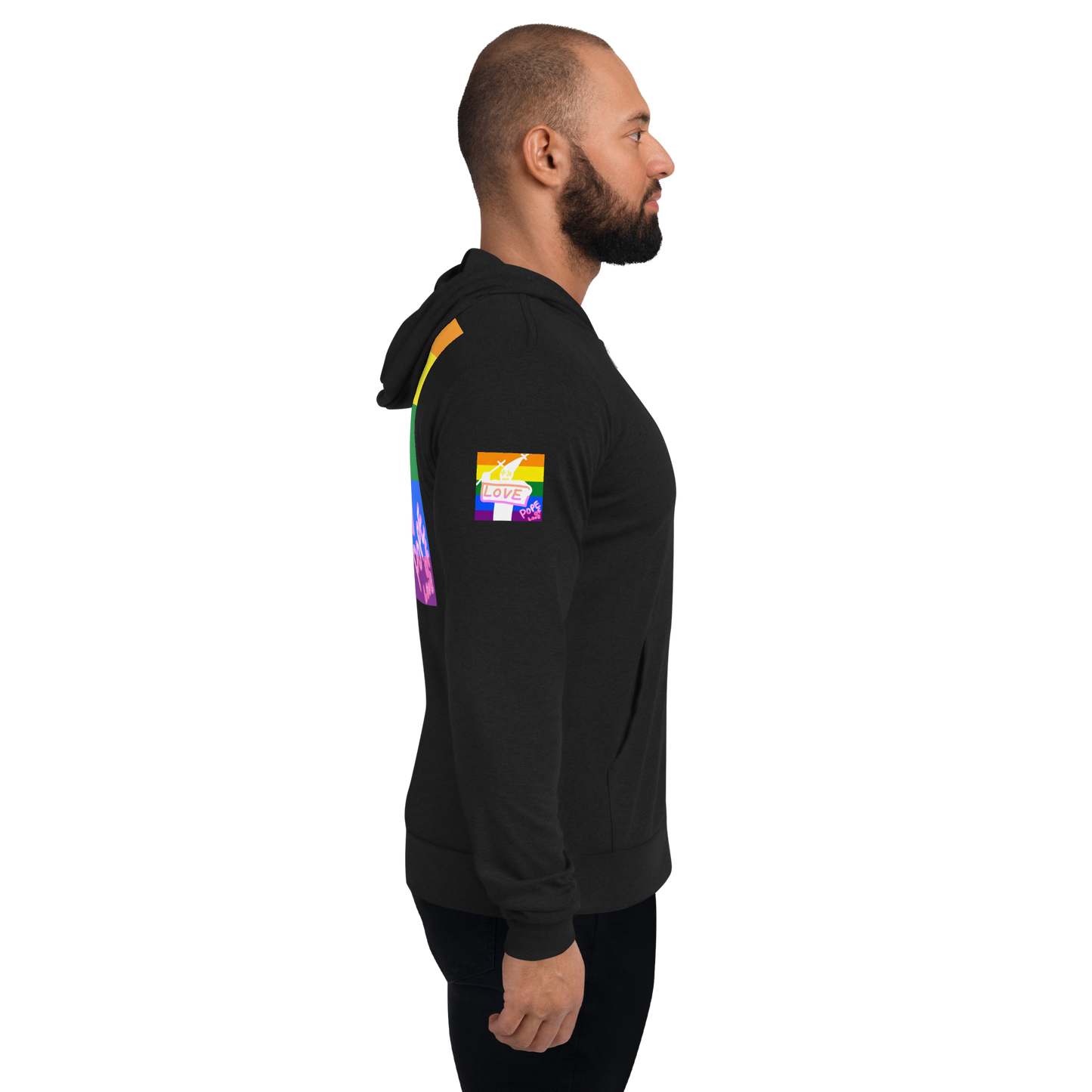 Pride Pope Of Love Unisex Zip Hoodie - LGBTQ+ Support Jacket