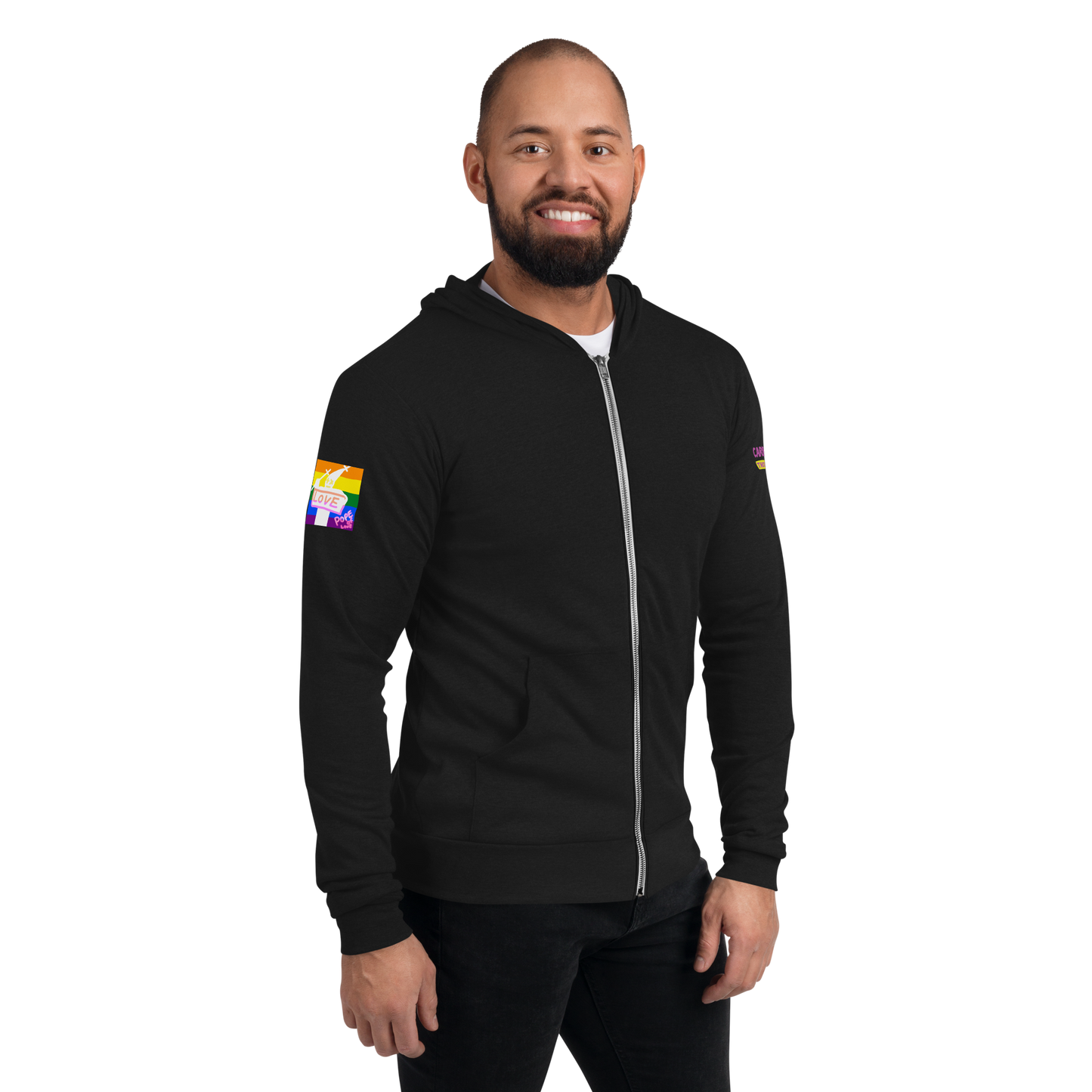 Pride Pope Of Love Unisex Zip Hoodie - LGBTQ+ Support Jacket