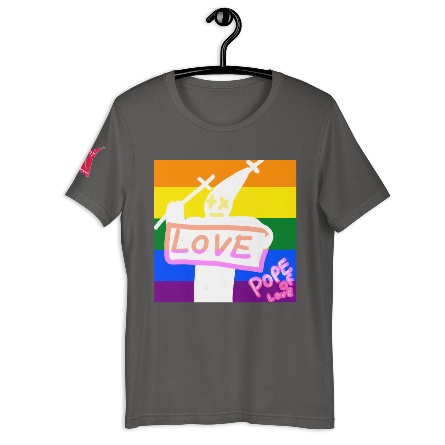 Pride Unisex T-Shirt - Pope Of Love LGBTQ+ Support Tee
