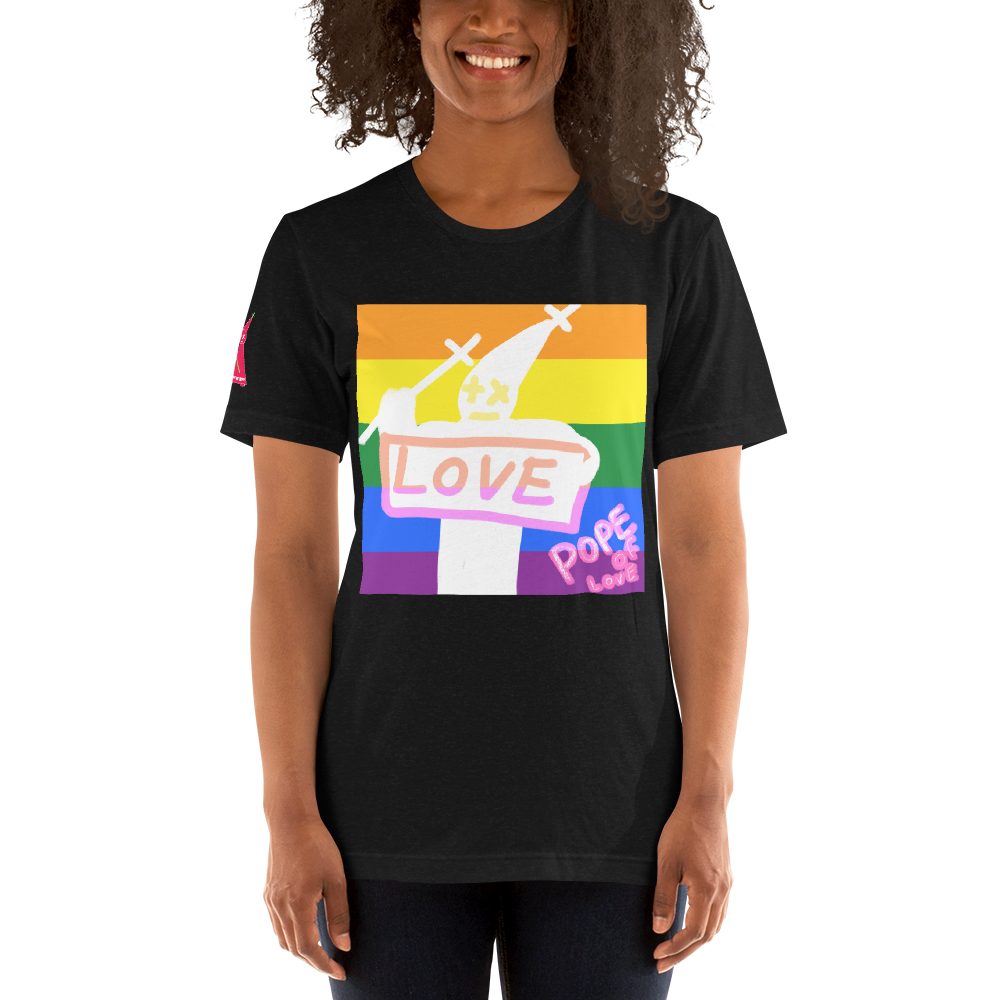 Pride Unisex T-Shirt - Pope Of Love LGBTQ+ Support Tee