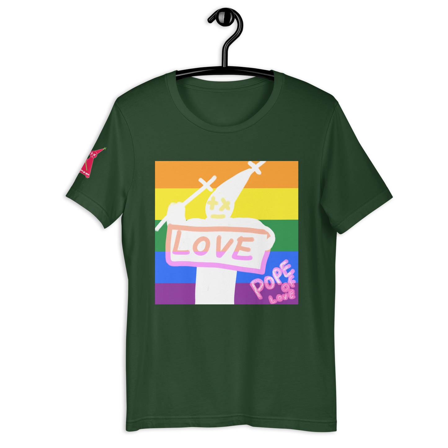 Pride Unisex T-Shirt - Pope Of Love LGBTQ+ Support Tee