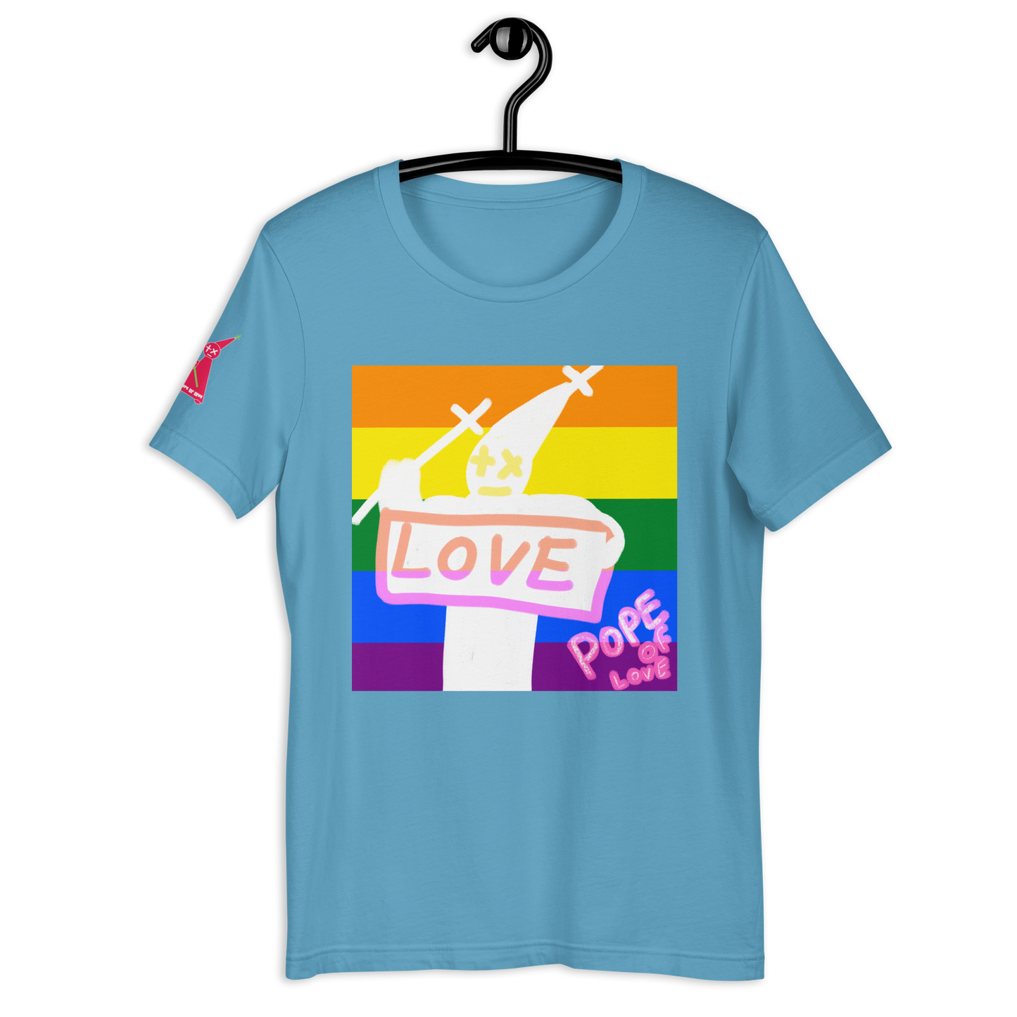 Pride Unisex T-Shirt - Pope Of Love LGBTQ+ Support Tee