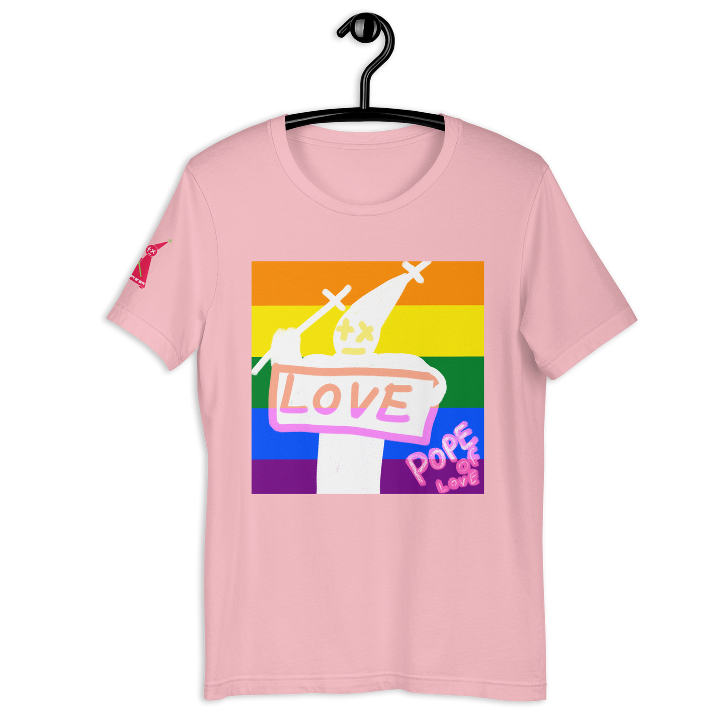 Pride Unisex T-Shirt - Pope Of Love LGBTQ+ Support Tee