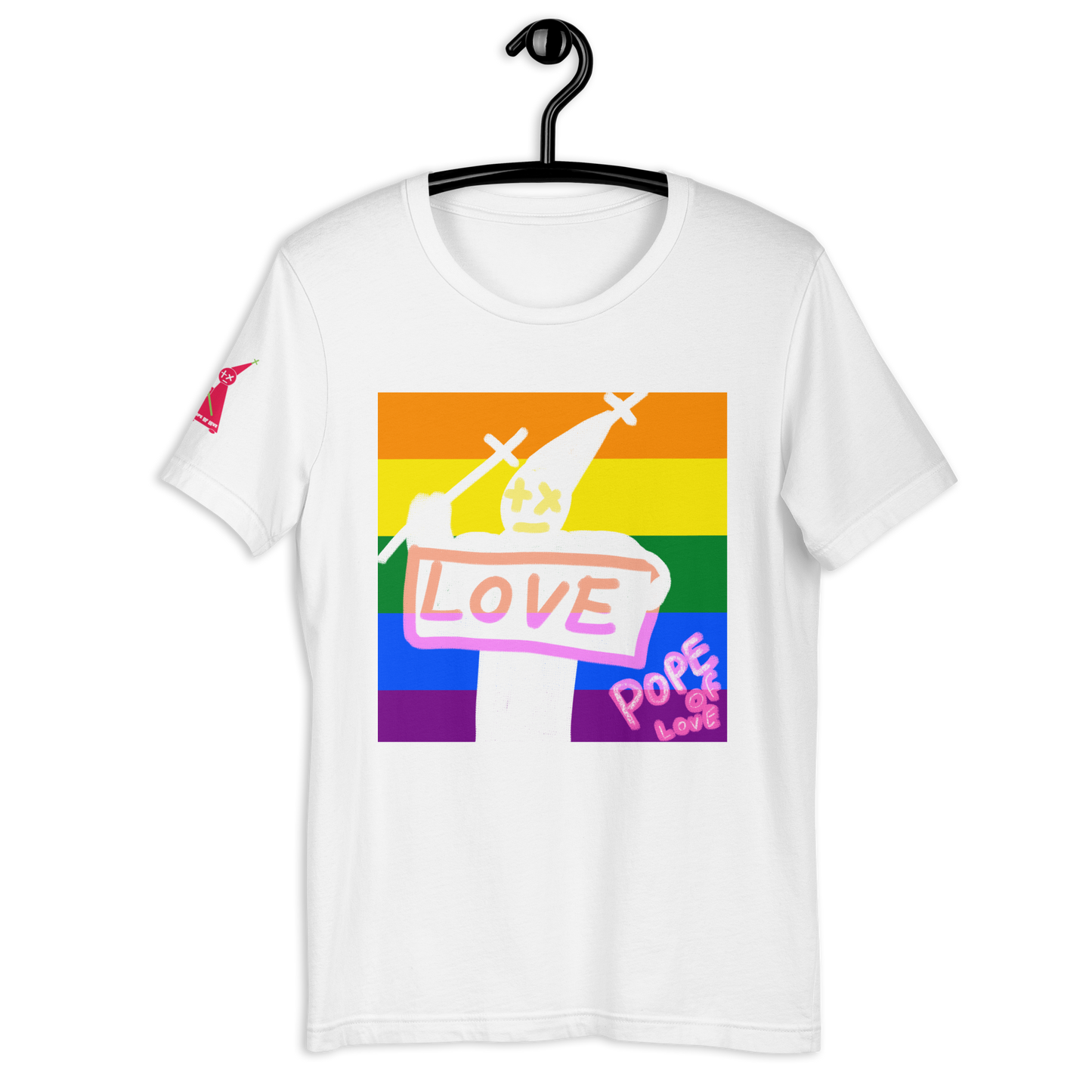 Pride Unisex T-Shirt - Pope Of Love LGBTQ+ Support Tee