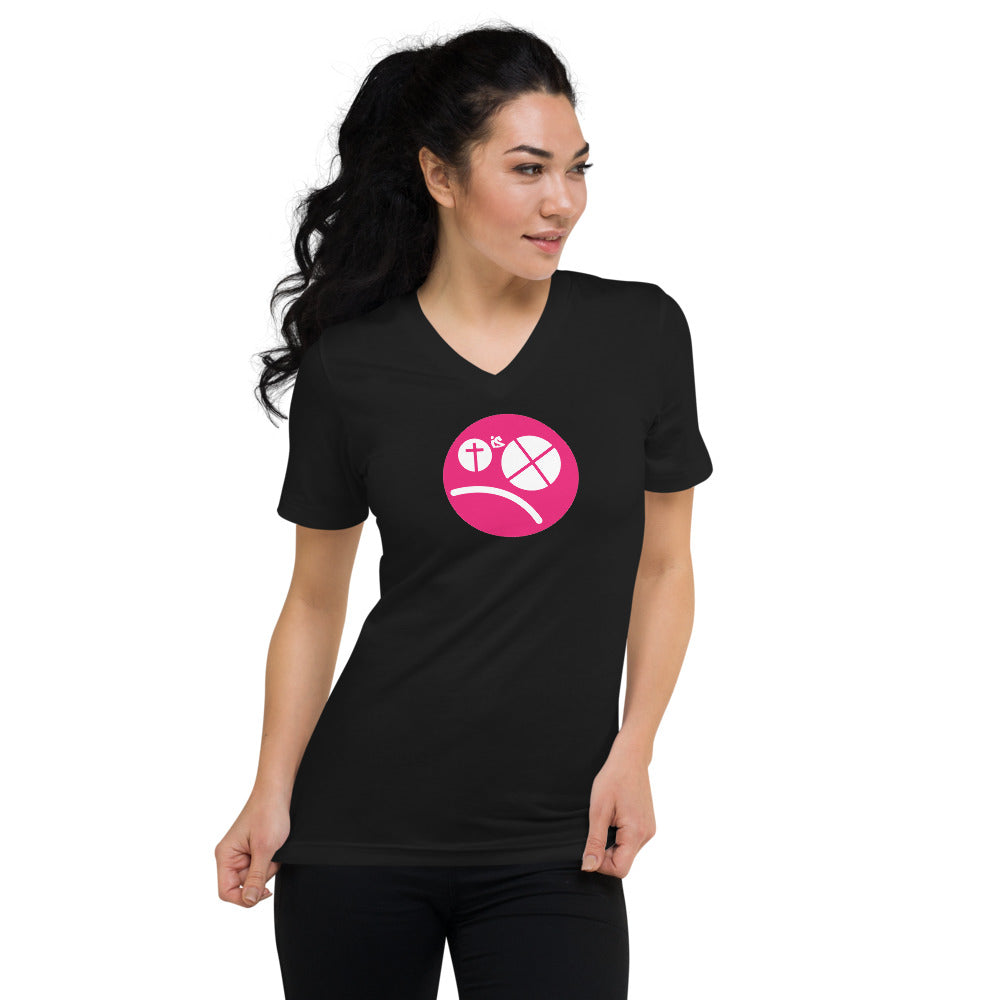 Blind Faith, Unisex Short Sleeve V-Neck T-Shirt