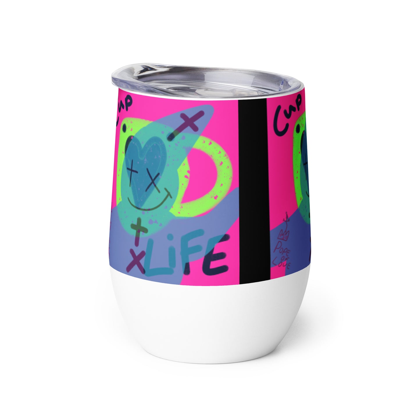 Cup Of Life Wine Tumbler - Pope Of Love Insulated Stainless Steel 12oz