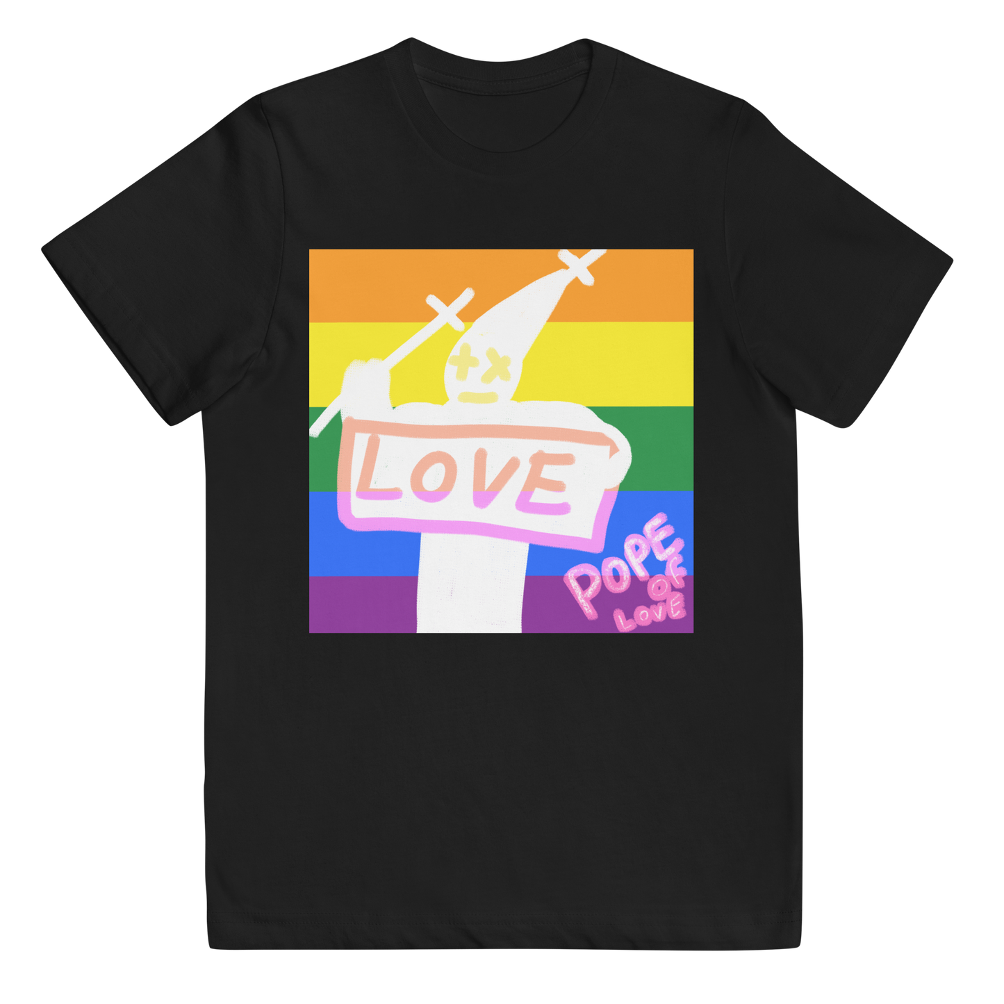 Love Youth Jersey T-Shirt - Pope Of Love Kids Athletic Shirt