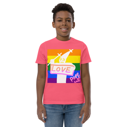 Love Youth Jersey T-Shirt - Pope Of Love Kids Athletic Shirt